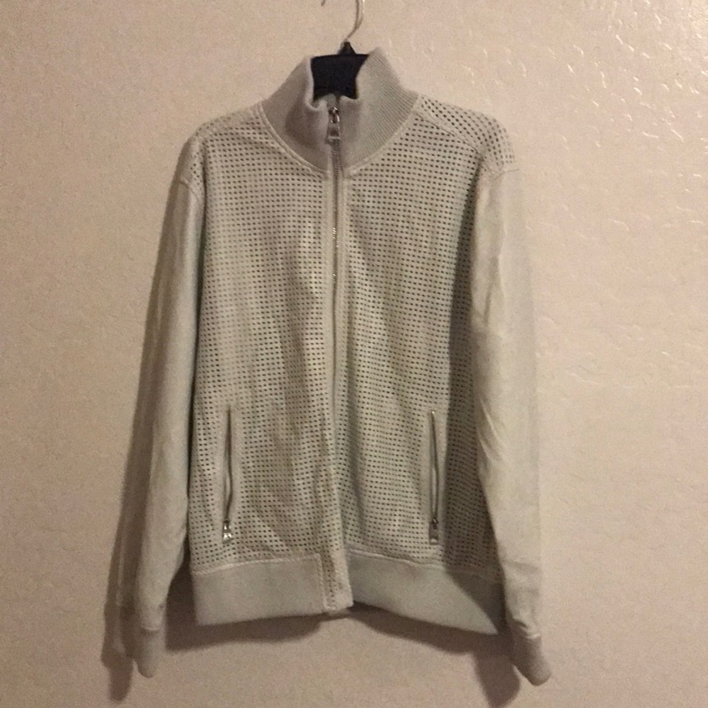 Guess Men's Cream Bomber Jacket